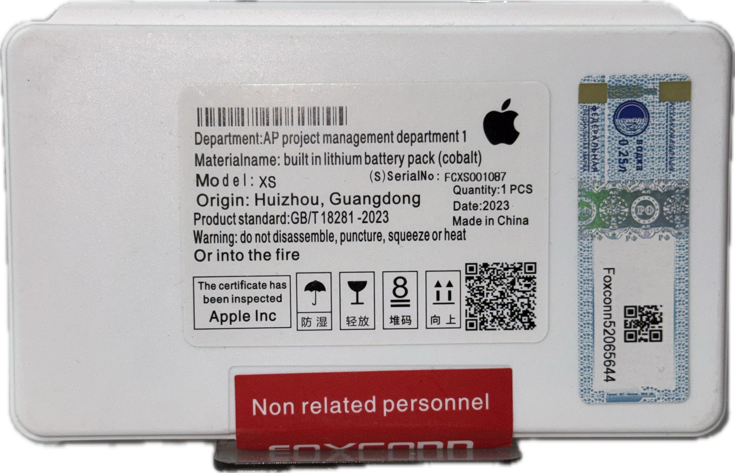 Bateria iPhone Xs Core (Sin flex) - FOXCONN.