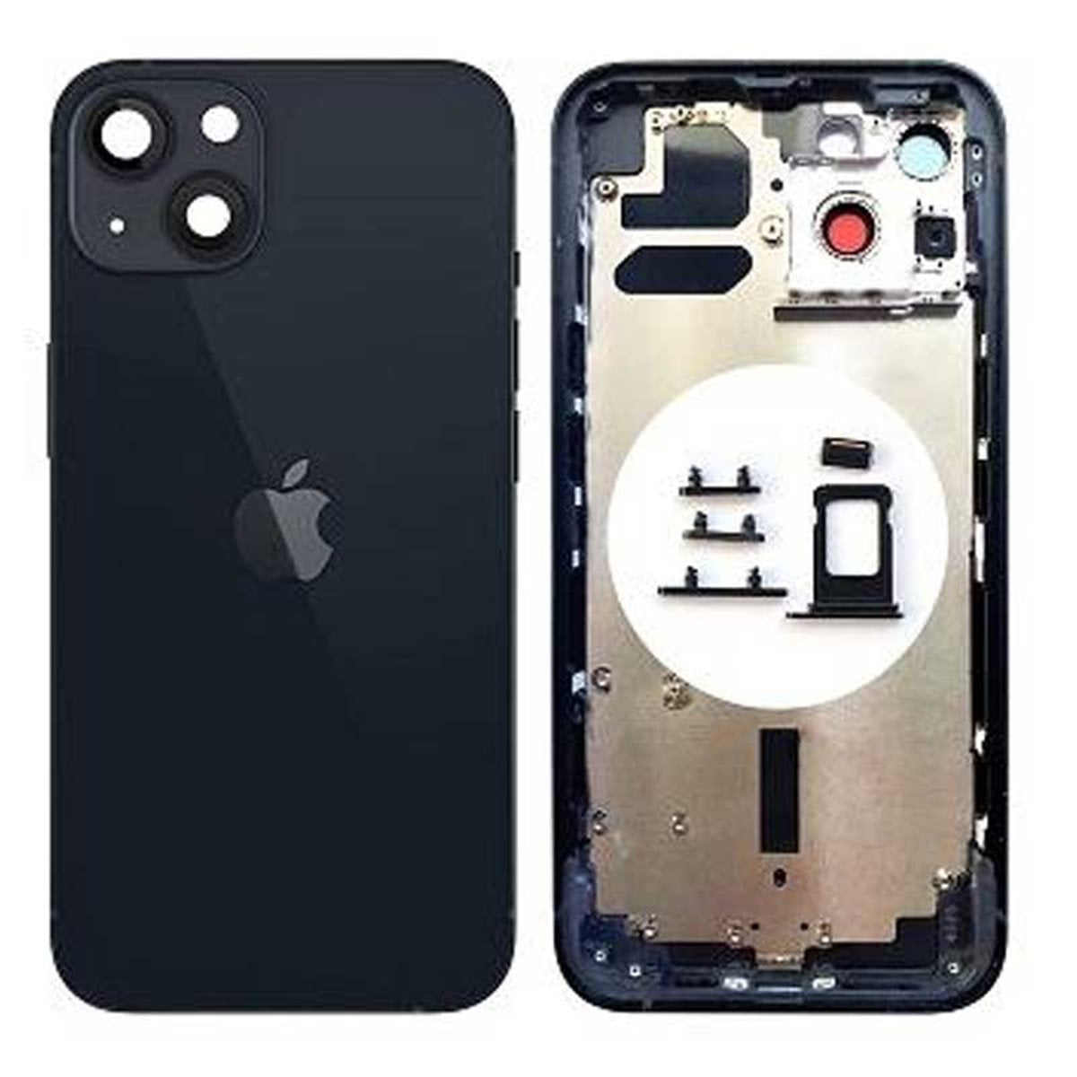 Chasis Trasero para iPhone 13 – Negro (Con Partes Incluidas)