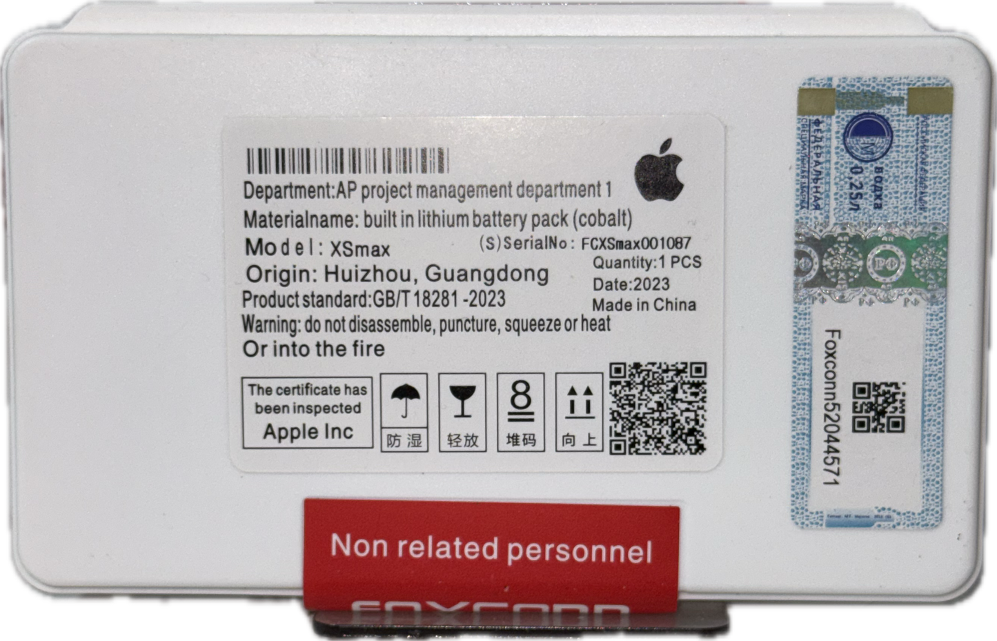 Bateria iPhone Xs Max Core (Sin flex) - FOXCONN.