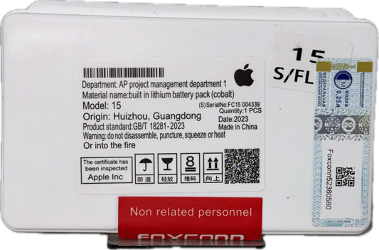 Bateria iPhone 15 Core (Sin Flex) - FOXCONN.