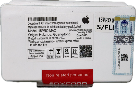 Bateria iPhone 15 Pro Max Core (Sin Flex) - FOXCONN.