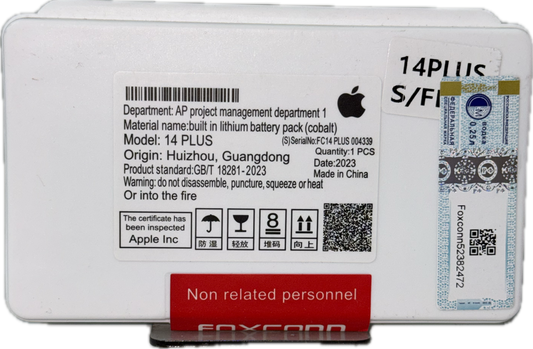 Bateria iPhone 14 Plus Core (Sin Flex) - FOXCONN.