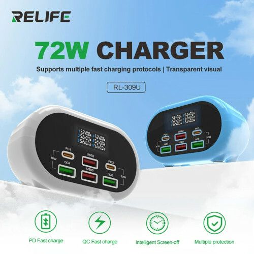 Multicargador 6 Puertos RELIFE rl-309u