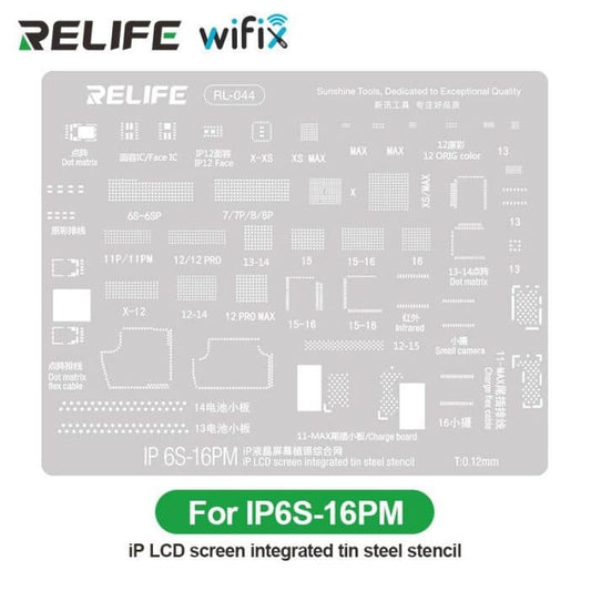 RELIFE STENCIL PARA IC PANTALLA IPHONE 6s – 16 pro max
